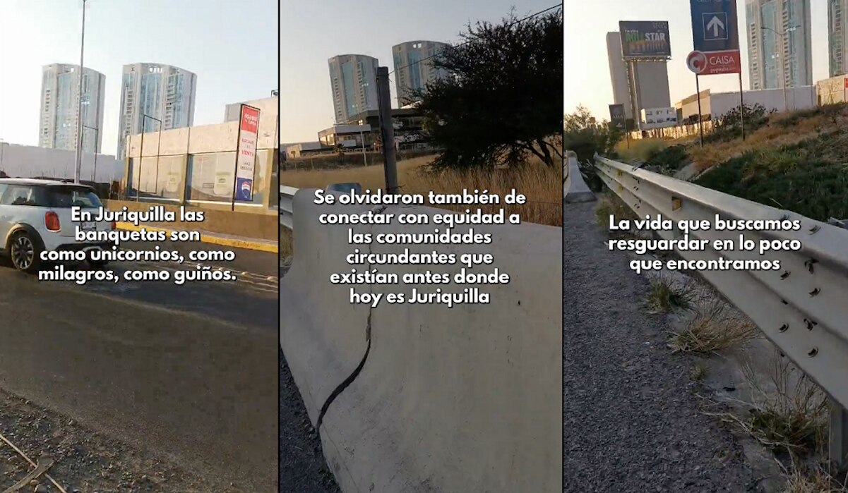 "En Juriquilla, las banquetas son como unicornios", denuncian en redes sociales