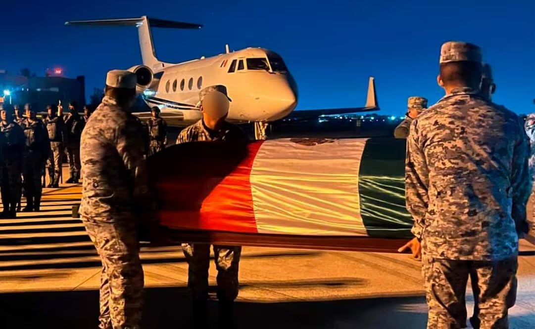 Realizan honores fúnebres a militares caídos en cumplimiento de su deber en Jalisco este miércoles 25 de febrero de 2026. Foto: Especial