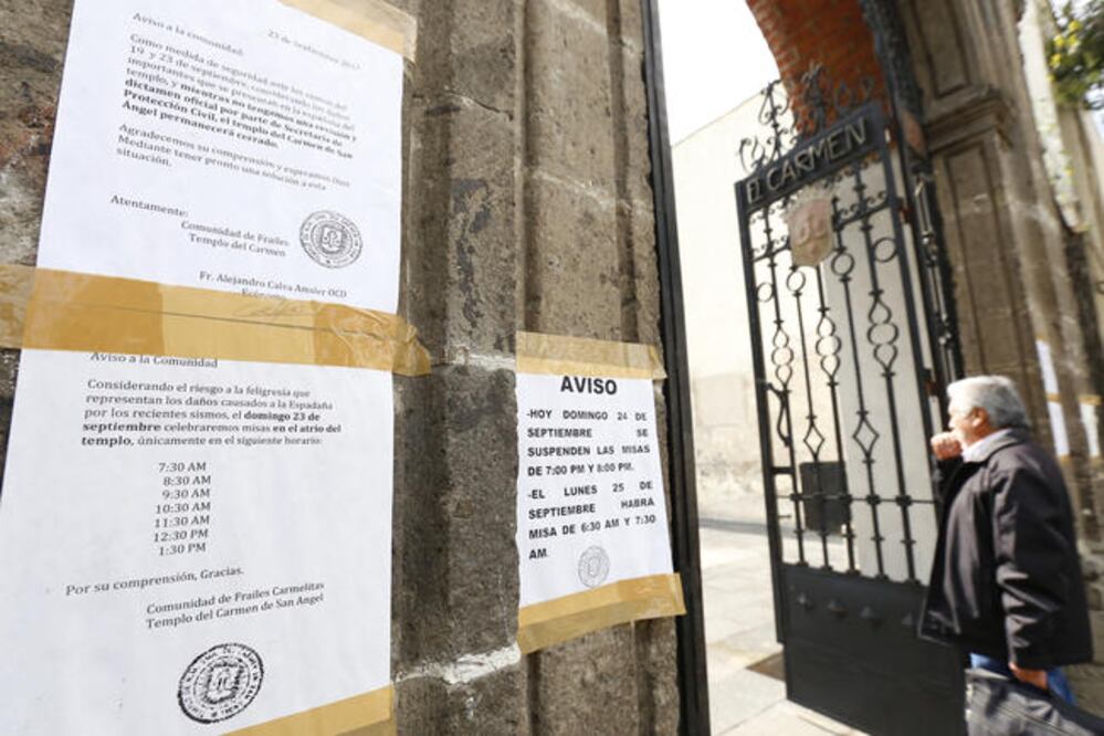 La Iglesia de El Carmen, en la CDMX, estuvo cerrada el domingo (BERENICE FREGOSO EL UNIVERSAL)
