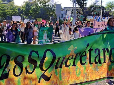 28S: Queretanas marchan por una vida libre de violencia sexual