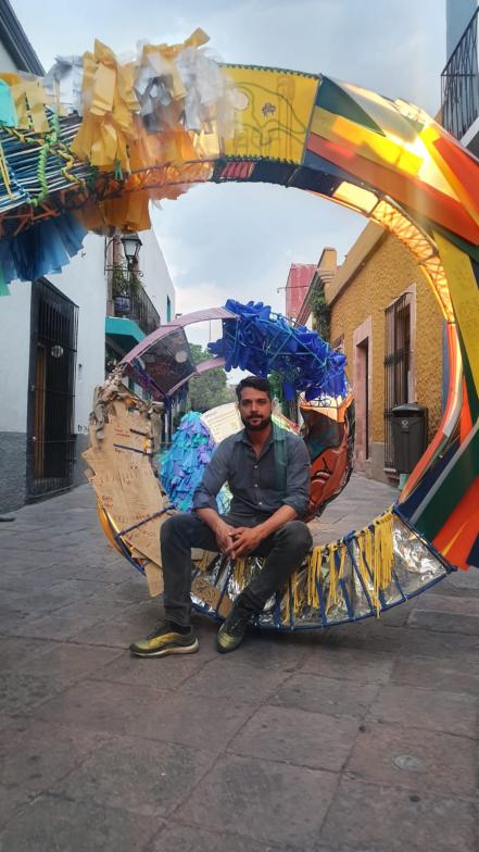 Carrazcopio, una escultura viva en el Centro Histórico