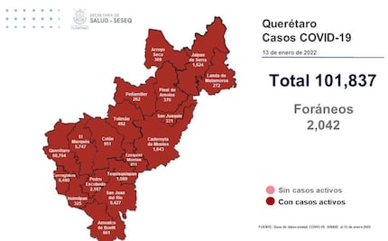 Todos los municipios de Querétaro registran contagios de Covid-19