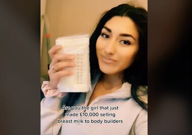 Vendiendo leche materna, Tiktoker gana más de 270 mil pesos 