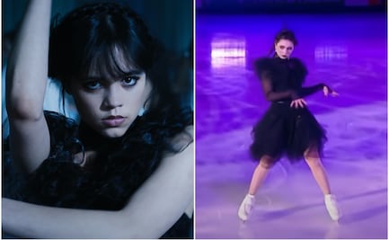 ¿"Merlina" sobre hielo? Patinadora profesional recrea el icónico baile de la serie