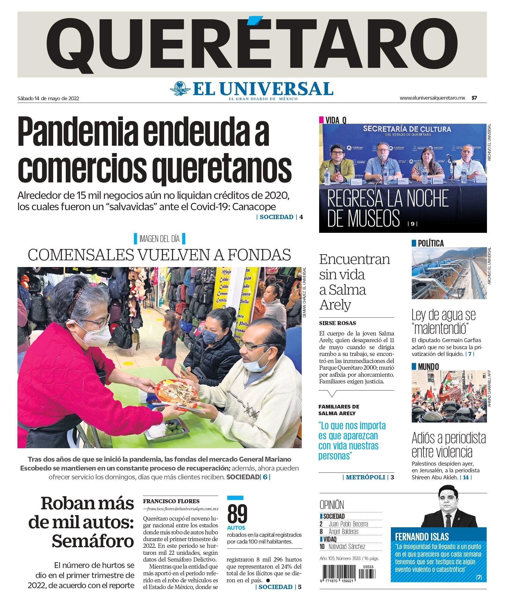 Portada 14 de mayo de 2022