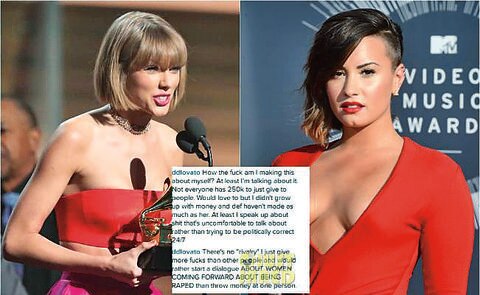 Lovato se enoja con Swift