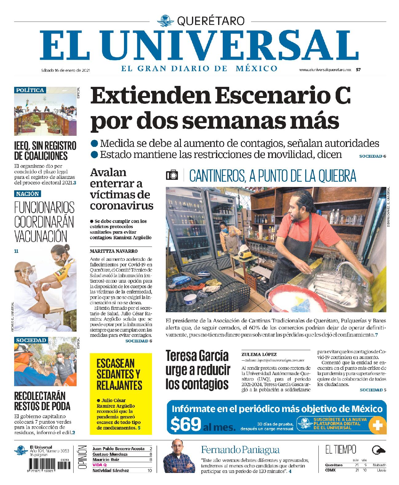 Portada 16 de enero de 2021