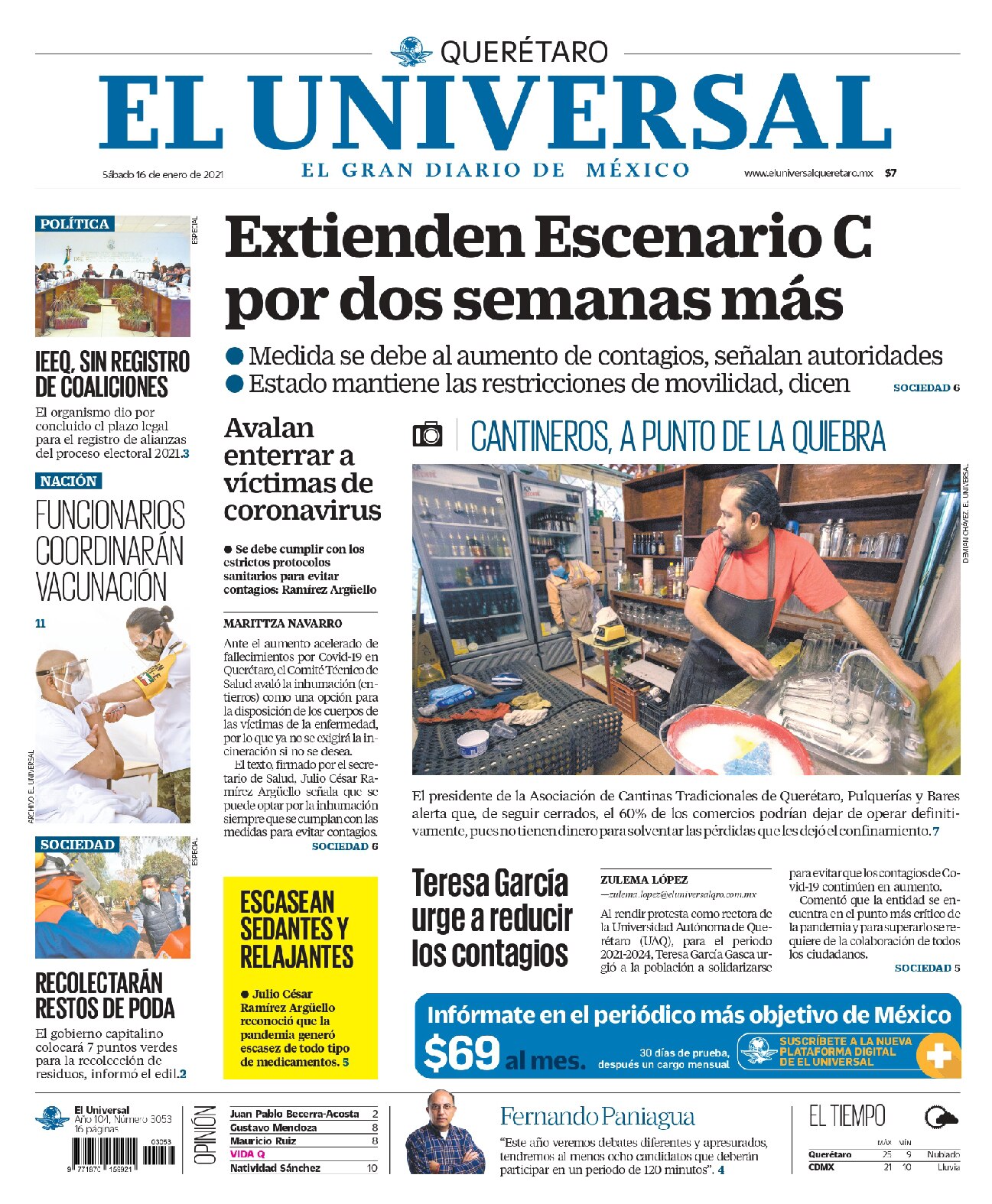 Portada 16 de enero de 2021