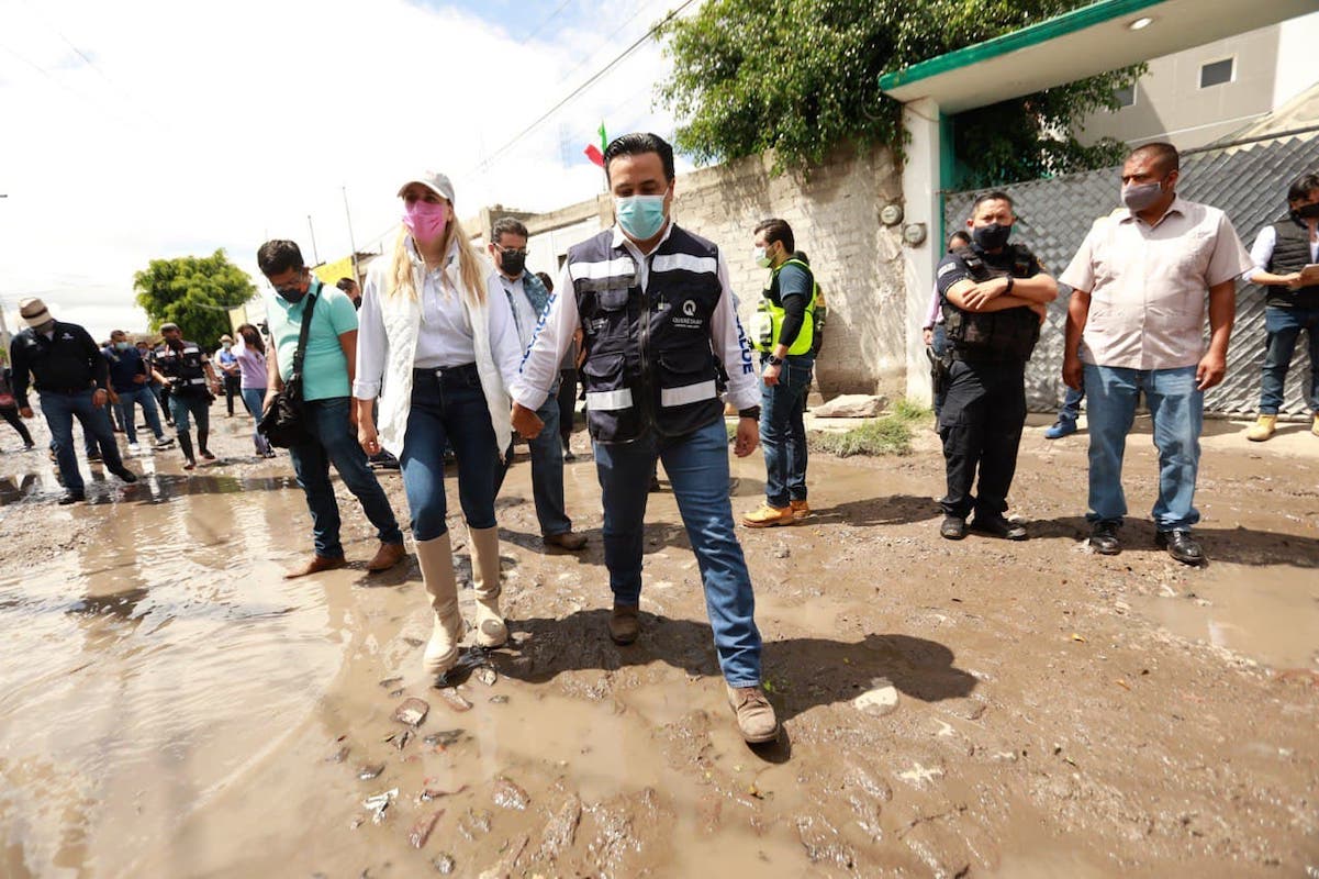 Suman 145 hogares con daños por anegaciones en la capital de Querétaro