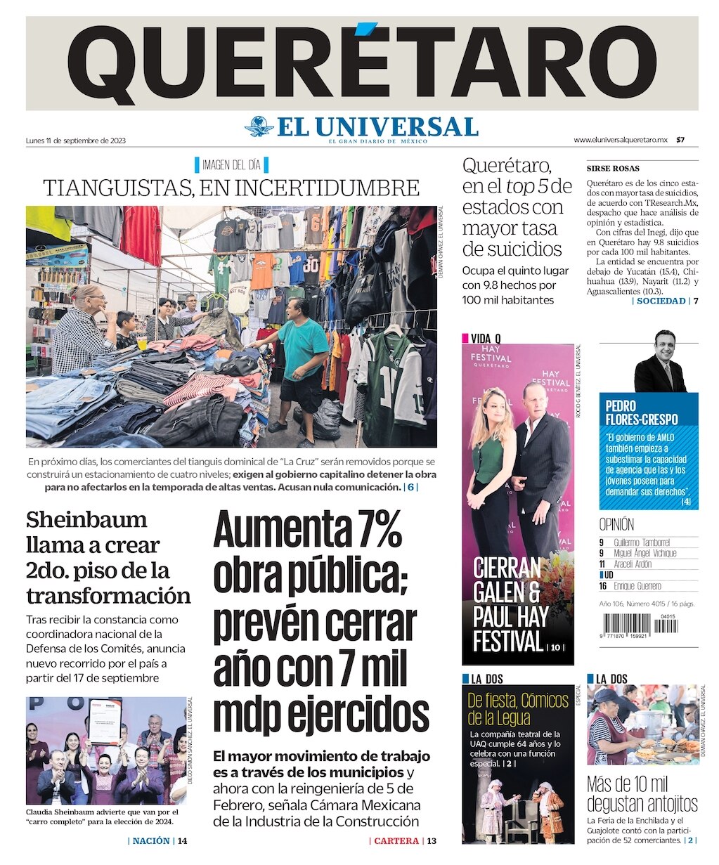 Portada 11 de septiembre de 2023