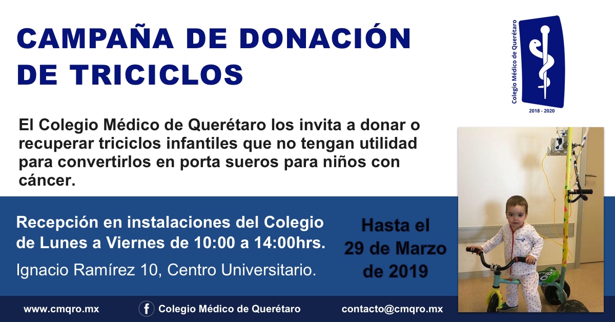 Buscan donación de triciclos para hospitales