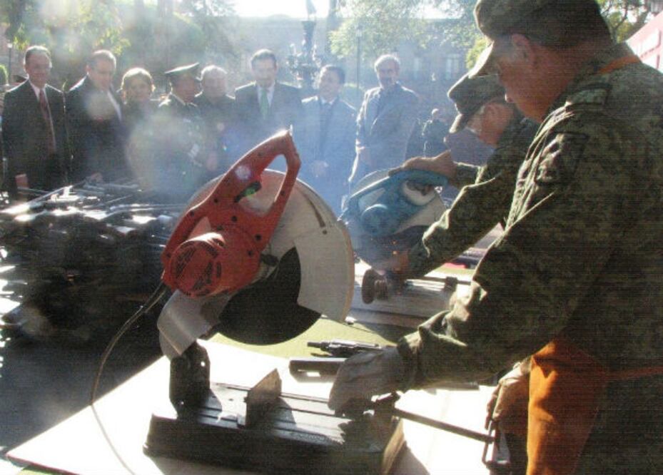 Destruyen 316 armas de fuego