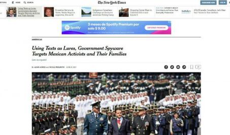 NYT afirma que gobierno de EPN espía a periodistas y activistas