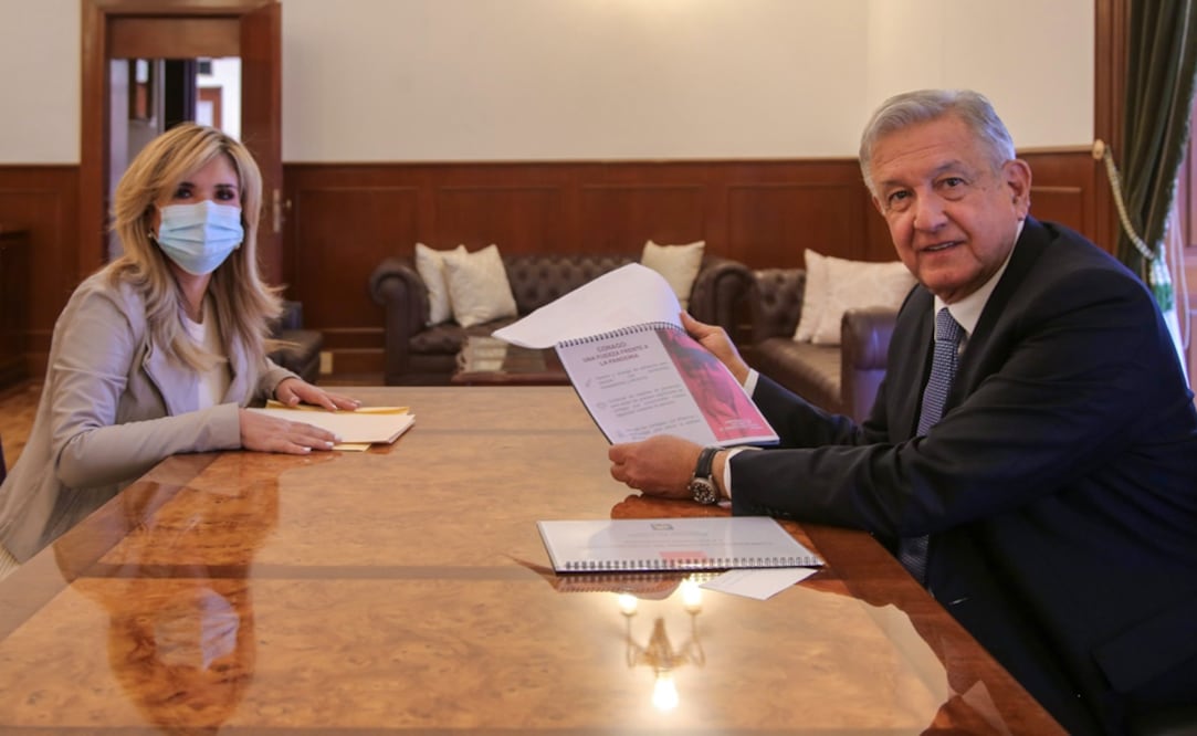 AMLO se reúne con Claudia Pavlovich para abordar atención a la pandemia del Covid-19