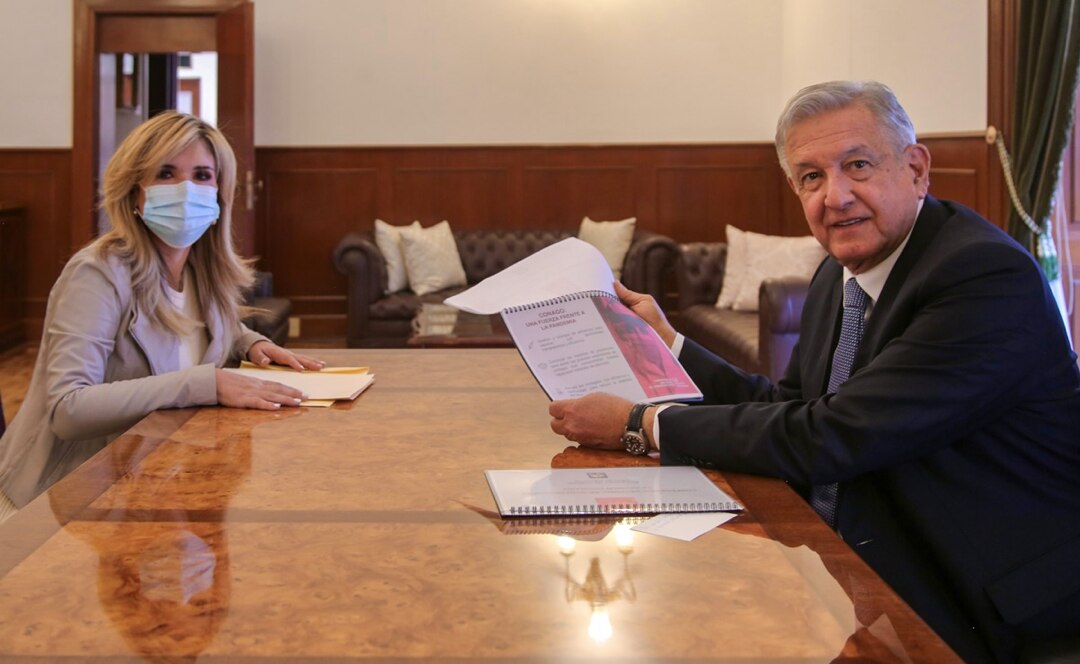 AMLO se reúne con Claudia Pavlovich para abordar atención a la pandemia del Covid-19