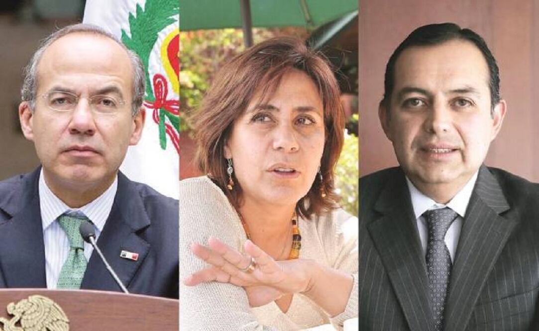 En la foto:Los panistas Felipe Calderón, Luisa María Calderón y Ernesto Cordero (FOTO: ESPECIAL)