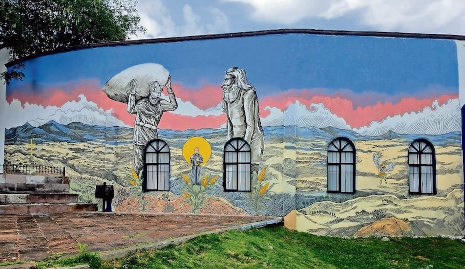 Mural honra a migrantes del municipio de Huimilpan