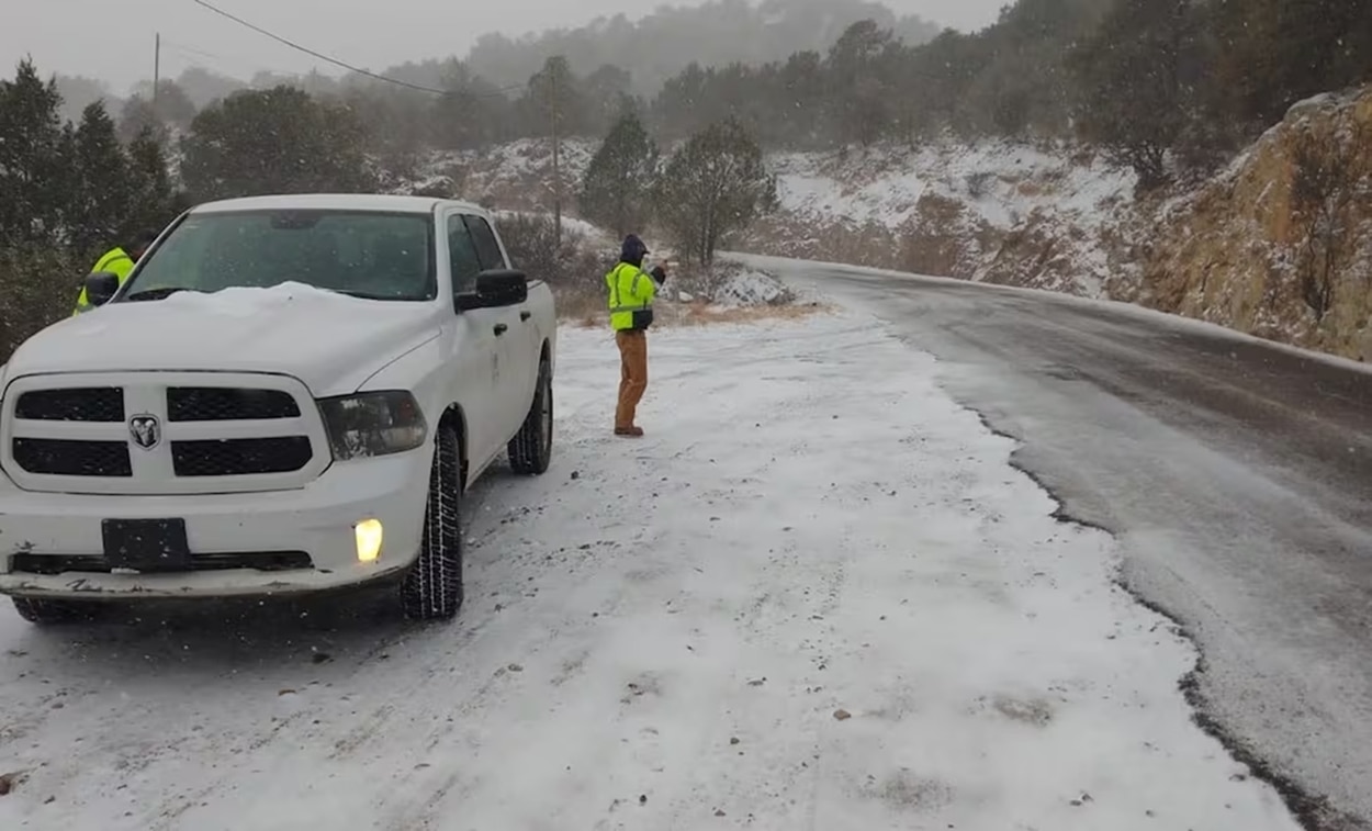 Caída de nieve en México. Foto: Especial