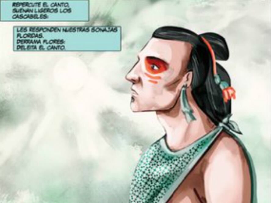 En iPad, poesía de Nezahualcóyotl