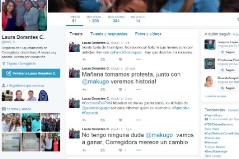 Denuncia regidora cuenta falsa de Twitter