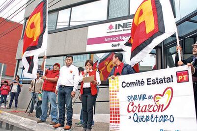 Alista PT segunda protesta para mantener su registro