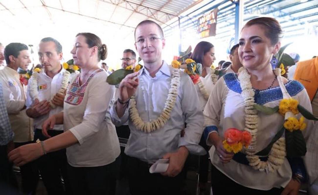 Ricardo Anaya, durante un mitin en el municipio de Huauchinango, Puebla. Foto: Ariel Ojeda