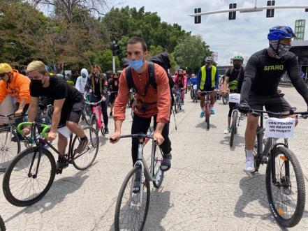 Ciclistas protestan; exigen llegar vivos a casa 