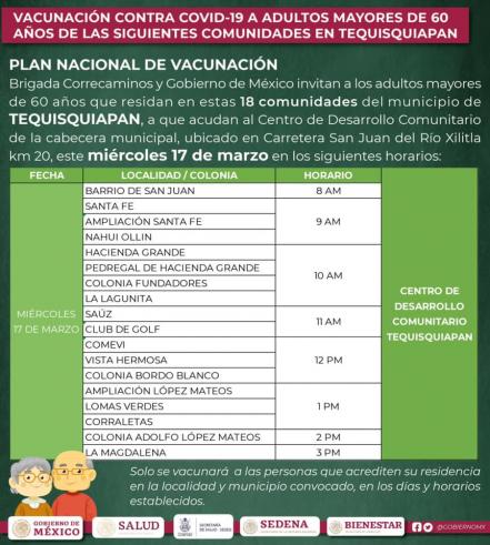 Este miércoles inicia la jornada de vacunación en Tequisquiapan