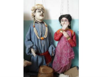 Marionetas de sombra y madera