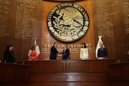 El gobernador de Querétaro, Mauricio Kuri, presenta su Primer informe de Gobierno