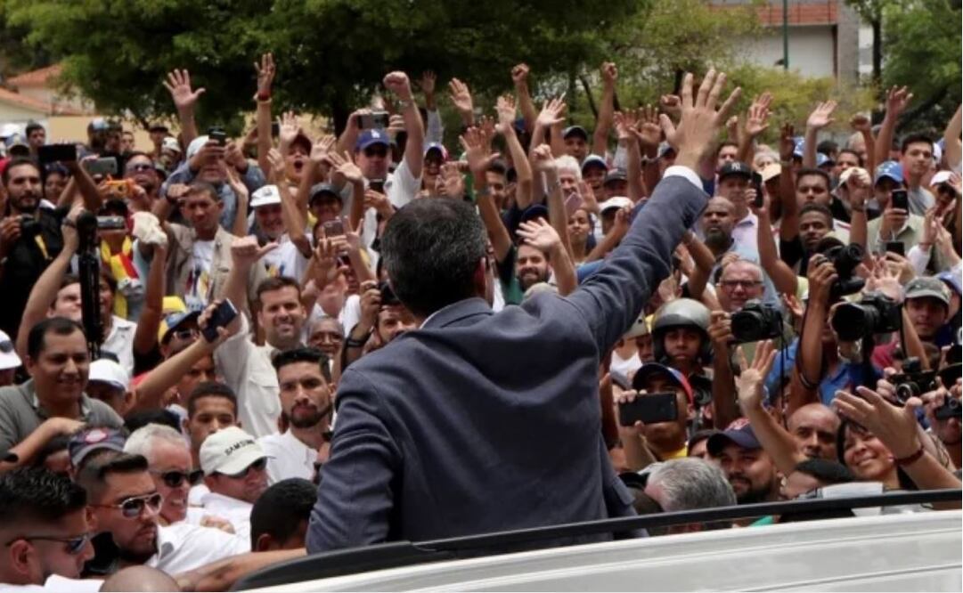 El jefe del Parlamento, Juan Guaidó, durante un mitin en Venezuela (Foto: Reuters)