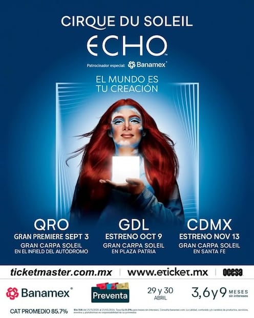 Cirque Du Soleil presenta su gira "ECHO" en México. Foto: FB@Escenario OCESA