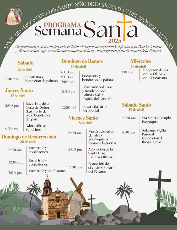 Actividades en Jalpan de Serra. Foto: FB, Santuario Diocesano del Santo Niño de la Mezclita y del Apóstol Santiago