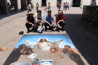 Una probadita del festival Madonnari  