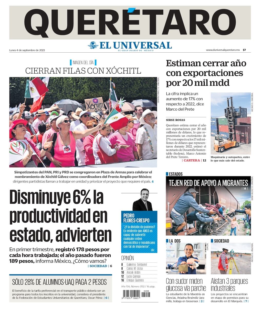 Portada 04 de septiembre de 2023