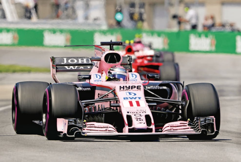 El mexicano se mostró confiado en que su equipo seguirá peleando y espera sumar en el GP de Hungría. (MARK THOMPSON. AFP)