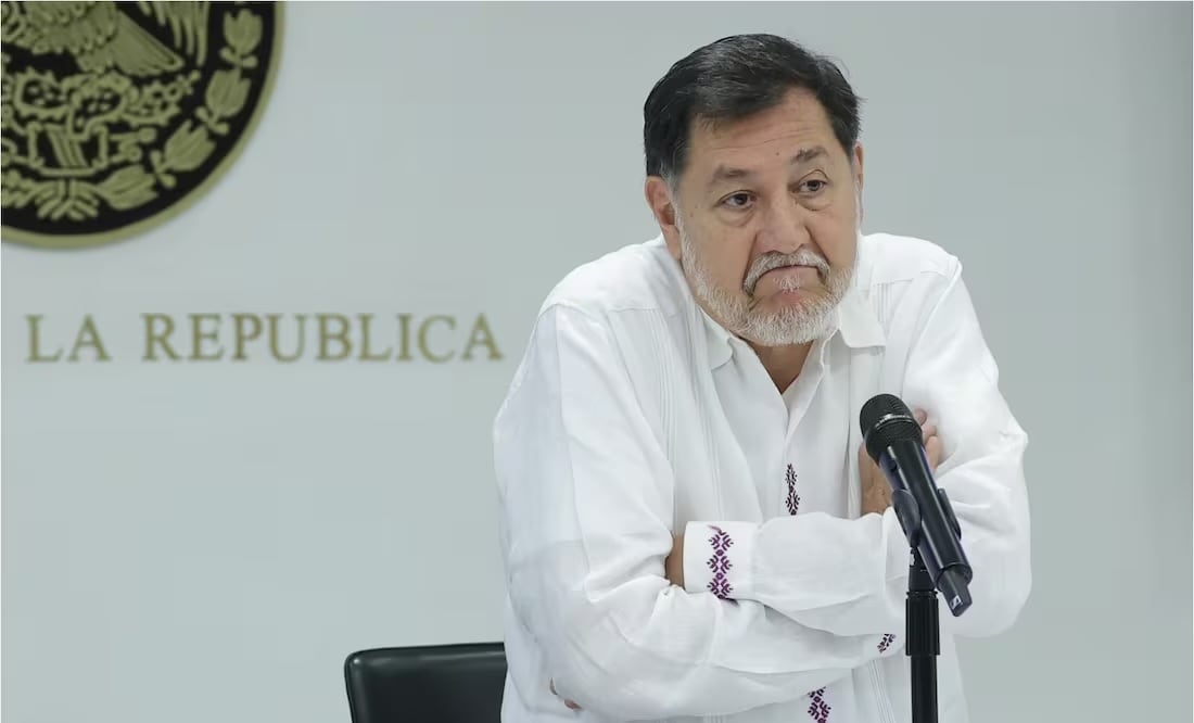 Presidente del Senado, Gerardo Fernández Noroña en sesión para aprobar convocatoria del Poder Judicial Foto: Fernanda Rojas/EL UNIVERSAL