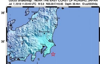 Se registra sismo de 6 grados en Tokio; descartan tsunami