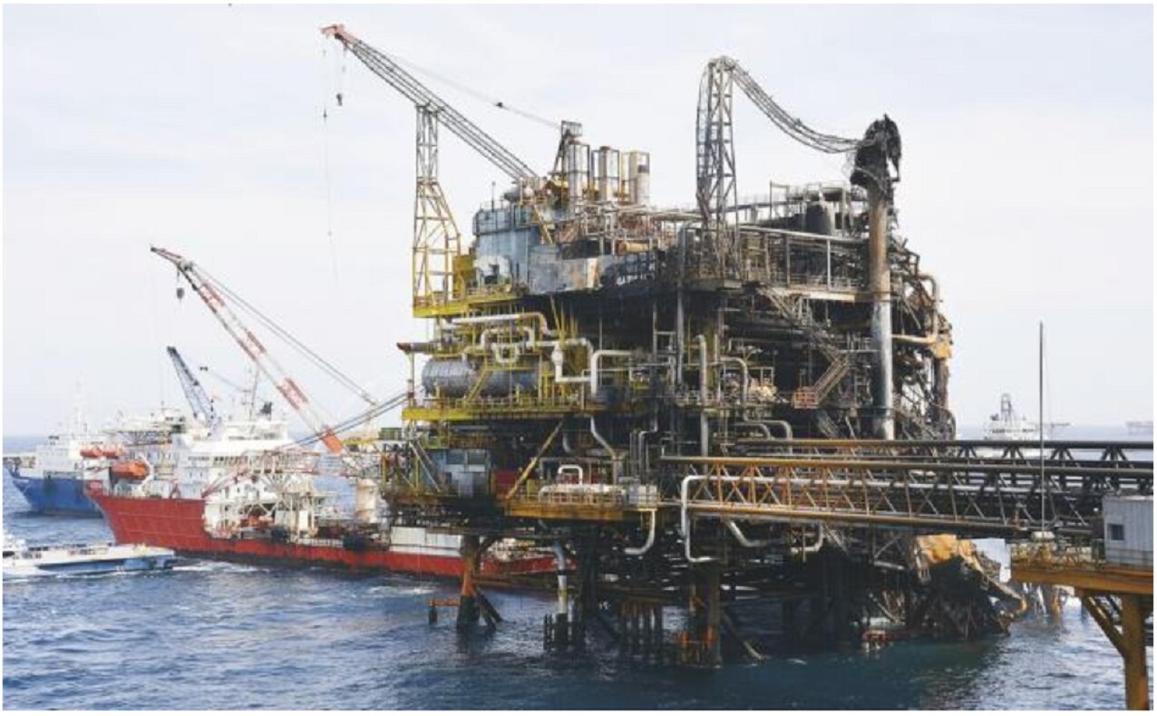 Plataforma petrolera de Pemex, en la imagen. Foto: Archivo EL UNIVERSAL