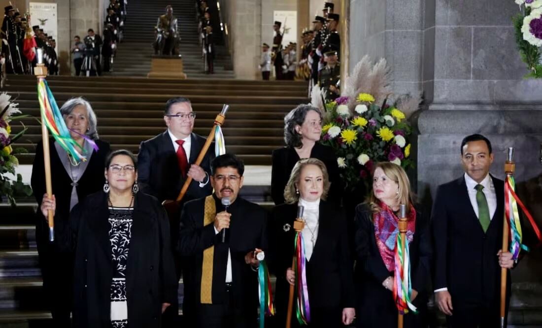 Los nuevos ministros de la Suprema Corte de Justicia de la Nación arrancaron funciones la noche del lunes en la Ciudad de México, el 1 de septiembre de 2025. Foto: Carlos Mejía / EL UNIVERSAL