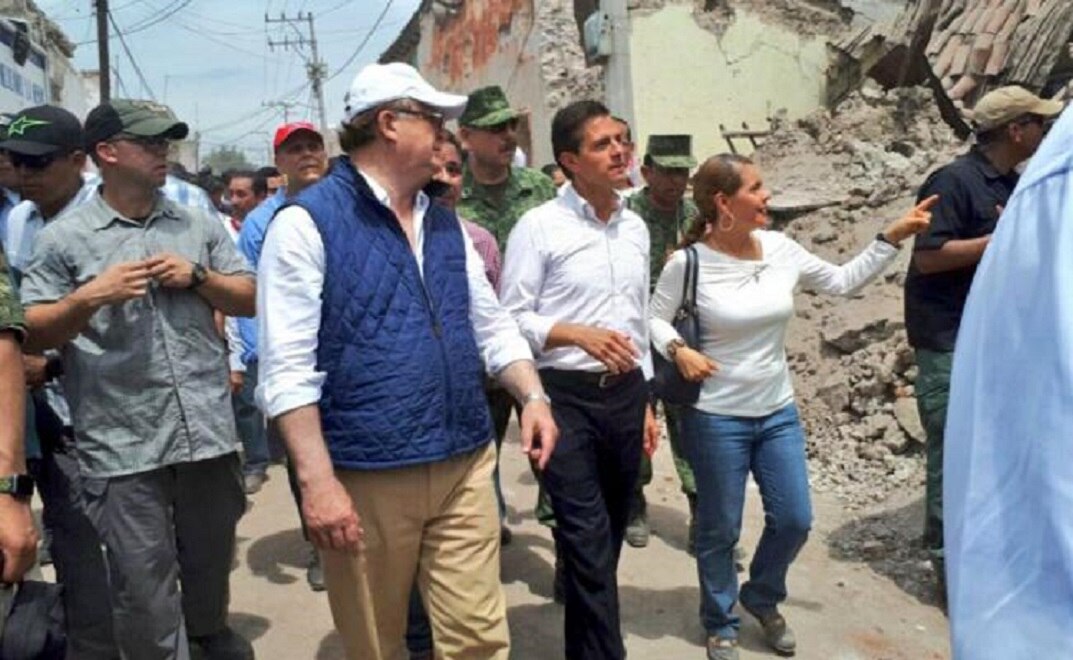 Peña Nieto recorre Jojutla, la zona más afectada de Morelos