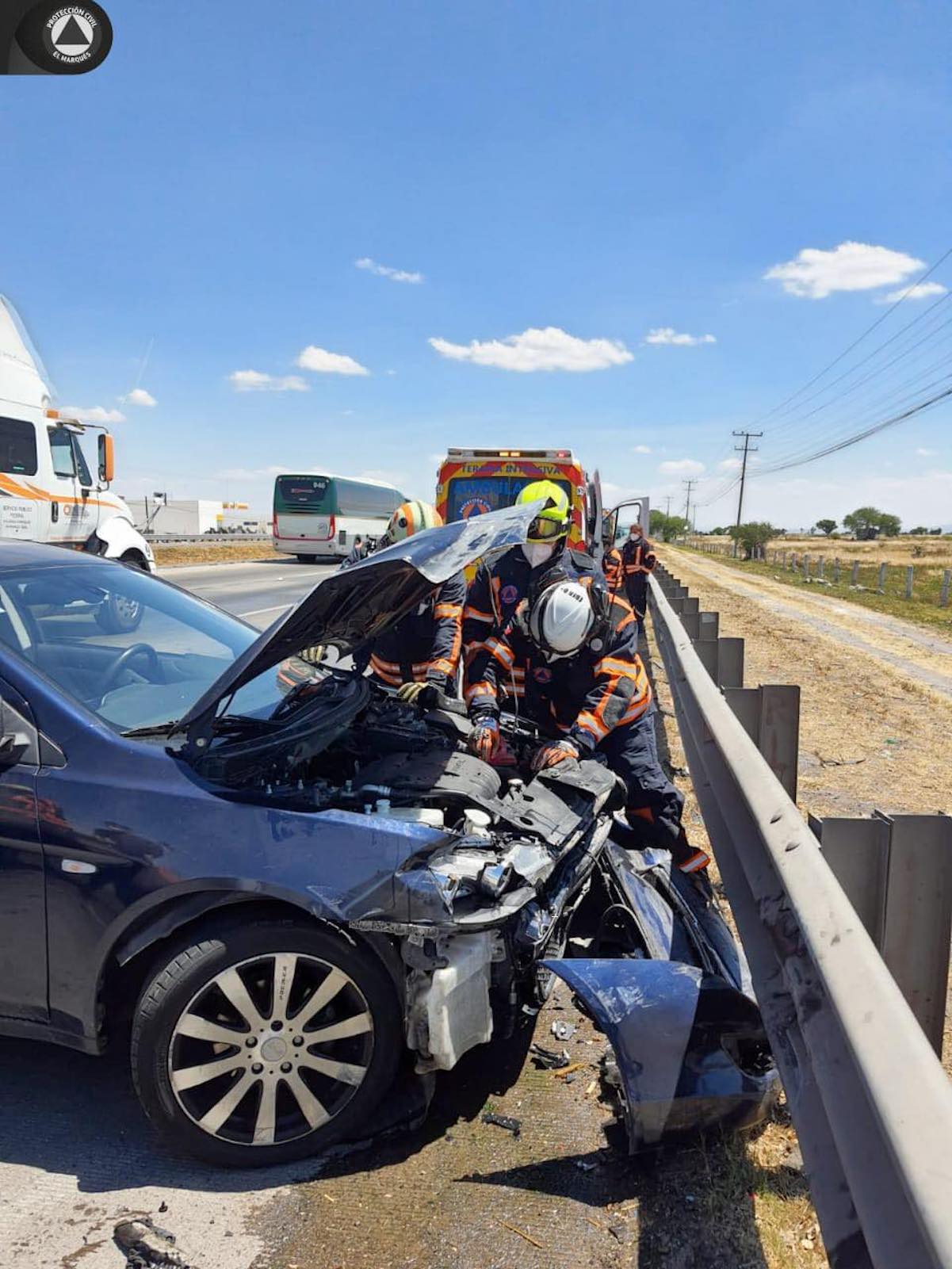 Reportan accidente en la carretera 57, a la altura de El Marqués, en Querétaro