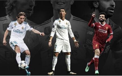 Cristiano, Modric y Salah, nominados al mejor jugador de la UEFA