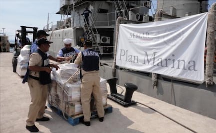 Lleva Marina víveres a damnificados por depresión tropical en Sinaloa