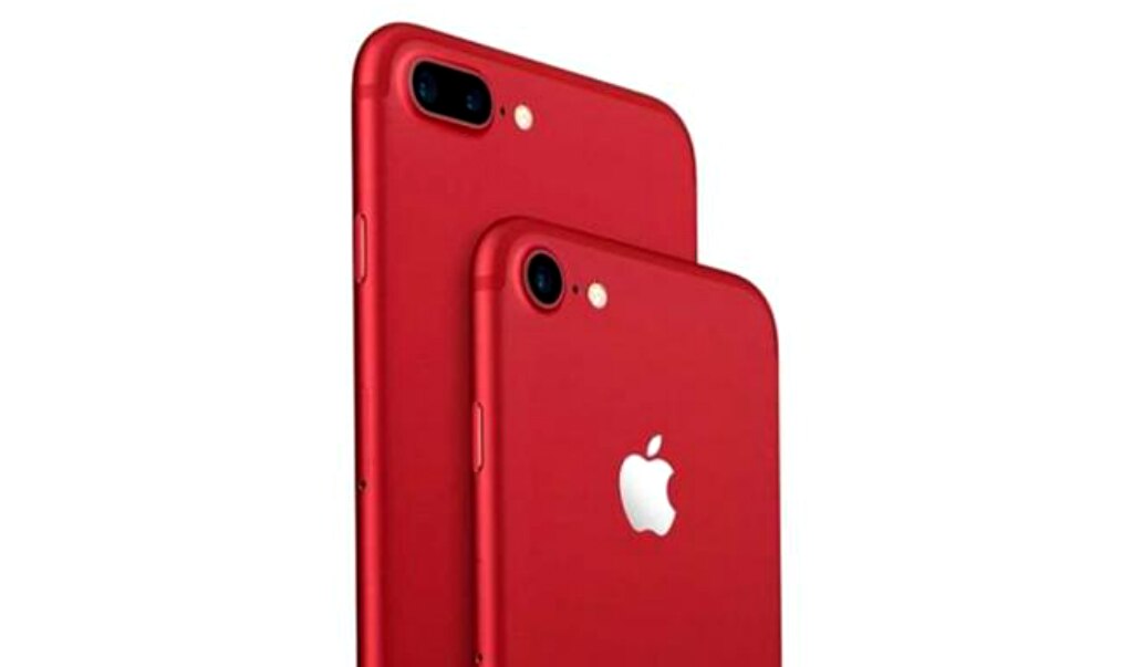 Presentan iPhone 7 en color rojo