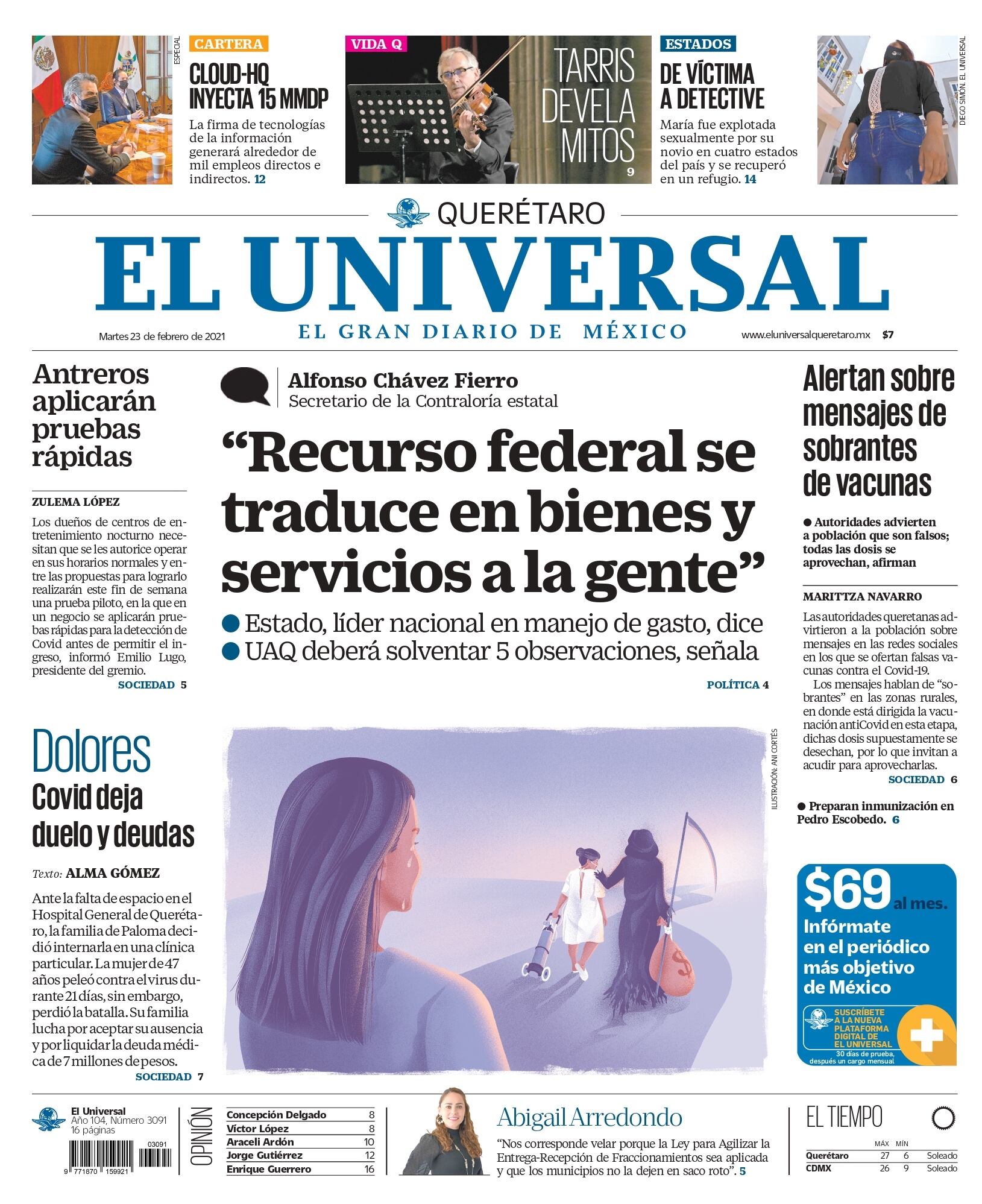 Portada 23 de febrero de 2021