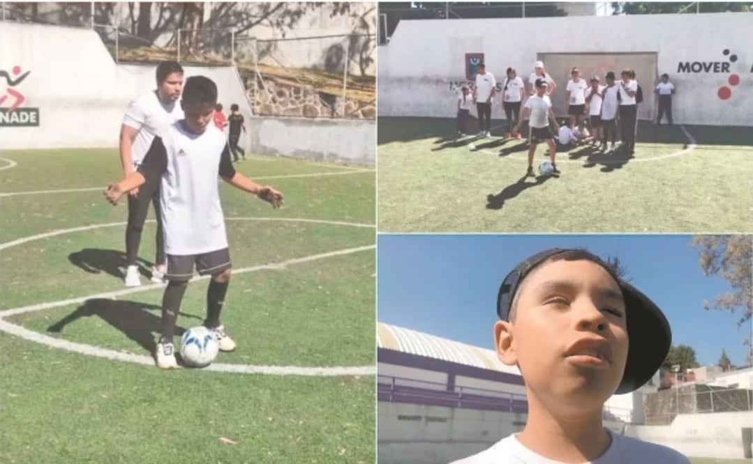 En Cuernavaca, niñas y niños con alguna discapacidad practican futbol todos los sábados en el estadio Centenario; el implemento principal es un balón con una especie de cascabeles que los motiva a correr tras él. Fotos: JUSTINO MIRANDA. EL UNIVERSAL