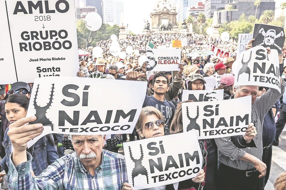Con marcha, exigen no parar nuevo aeropuerto en Texcoco