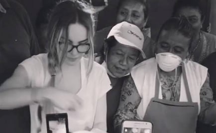 Belinda reparte tacos a rescatistas