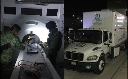 Aseguran más de 300 kilos de cocaína en camión del IMSS